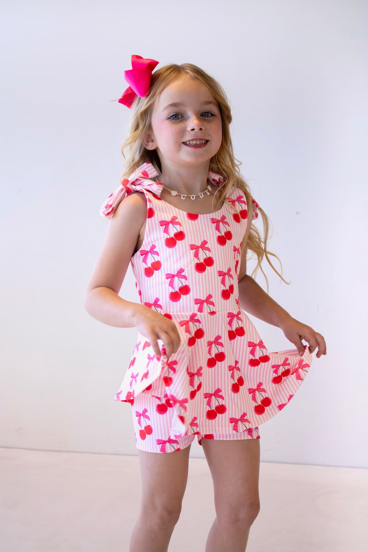 Babydoll Tee & Shorts Set- Cherry Pop