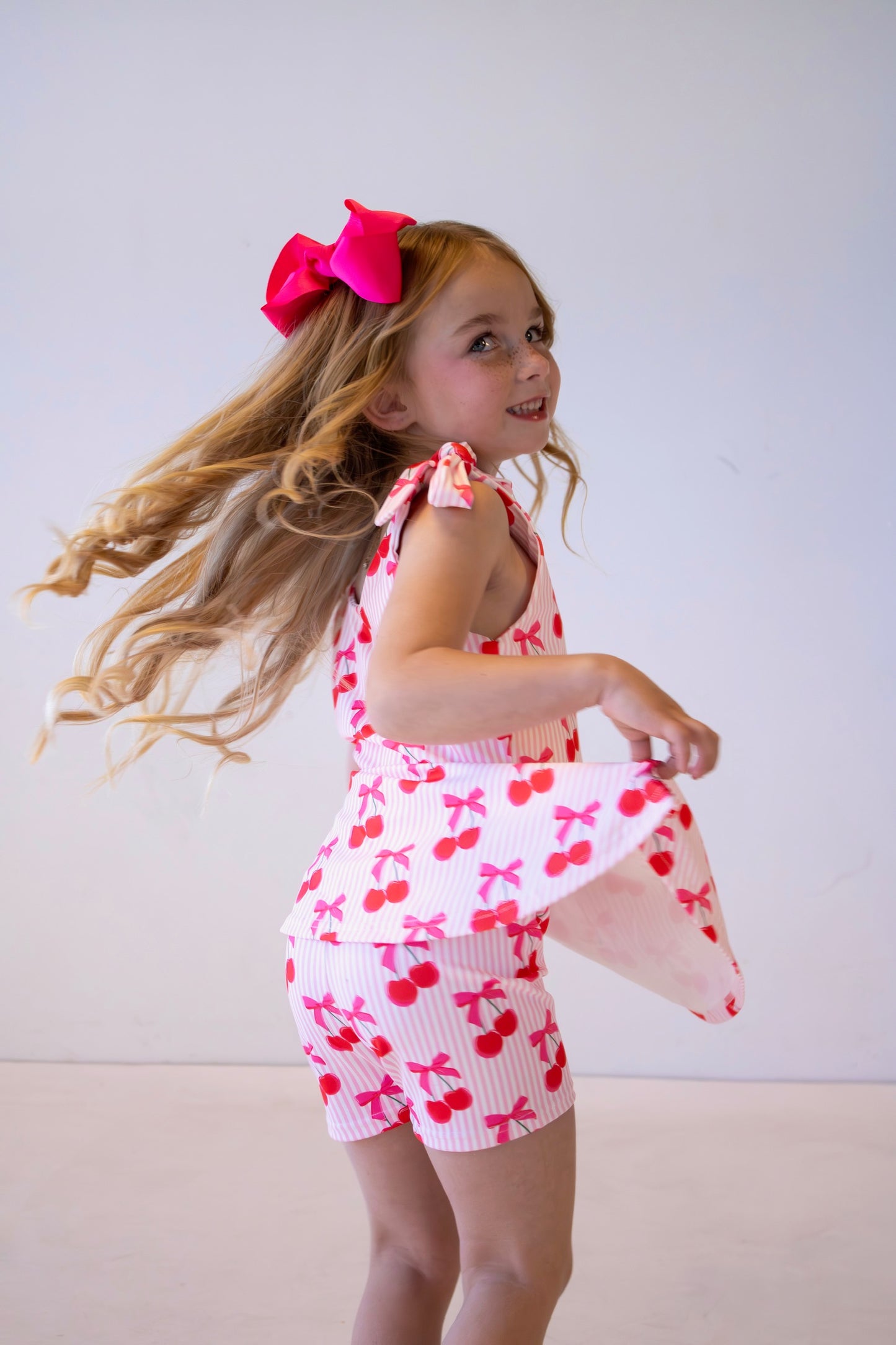 Babydoll Tee & Shorts Set- Cherry Pop