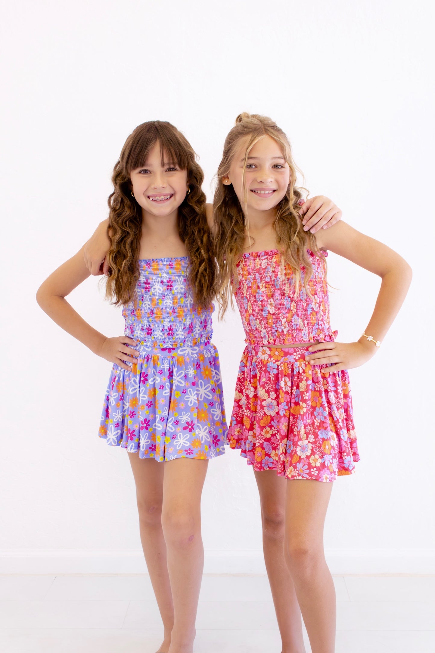 Bamboo Skirt Set - Purple Peony