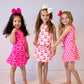 Scalloped Skirt Set- Cherry Pop