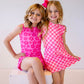 Scalloped Skirt Set- Pop of Pink