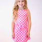 Scalloped Skirt Set- Pop of Pink