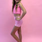 Pretty in motion- bubblegum check 2 piece set