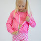 Pretty in motion- bubblegum check (jacket only)