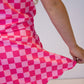 Scalloped Skirt Set- Pop of Pink