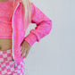 Pretty in motion- bubblegum check (jacket only)
