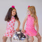 Scalloped Skirt Set- Pop of Pink