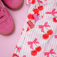 Scalloped Skirt Set- Cherry Pop