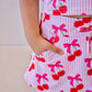 Scalloped Skirt Set- Cherry Pop