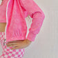 Pretty in motion- bubblegum check (jacket only)