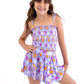 Bamboo Skirt Set - Purple Peony